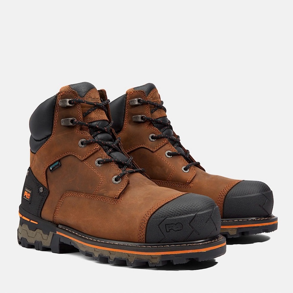 Timberland PRO Brown and Black Work Boots with Safety Features